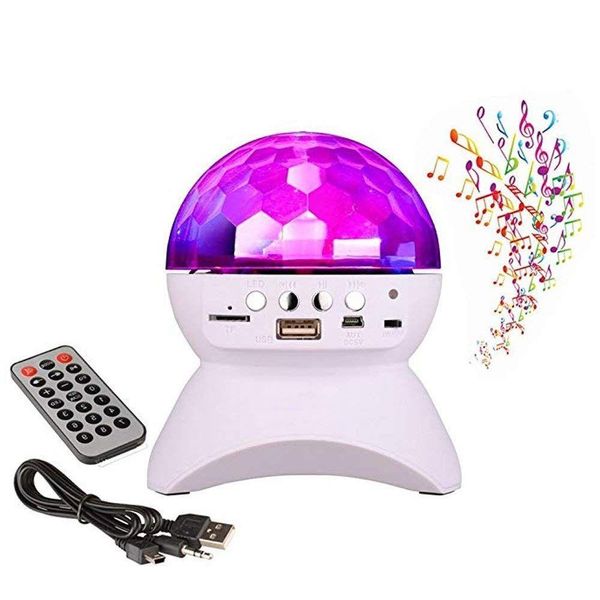 Ночные огни Disco Dj Bluetooth-динамик Вращающийся светодиодный стробоскоп Bb 6 Change Mticolor Crystal Stage Wireless Для доставки света Dhn5C