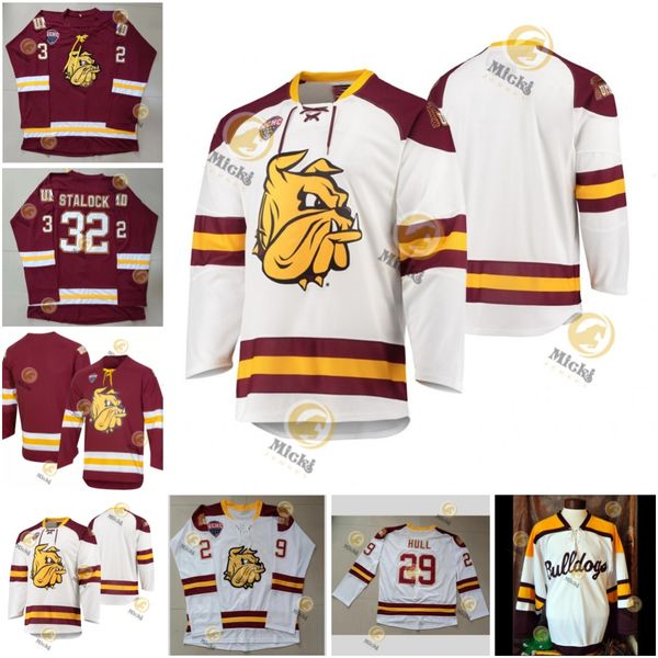 Minnesota Duluth Bulldogs Hockey-Trikot Aaron Pionk Braden Fischer Anthony Menghini Matthew Perkins Luke Bast Connor McMenamin Luke Loheit Benutzerdefinierte UMD-Trikots