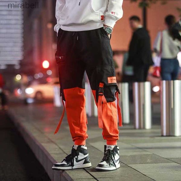 Hose Hose Vintage Farbblock Patchwork Cord Cargo Harem Hose Streetwear Jogger Sweatpant Baumwollhose 240308