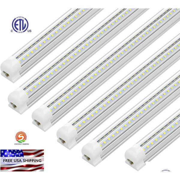 LED Tüpler 8ft LED Işık Tüpü Toptan 72W Tüpler T8 8Feet FA8 Tek Pin G13 R17D Entegre Çift Side SMD2835 AC85-265V Dükkan Işık Dhqel