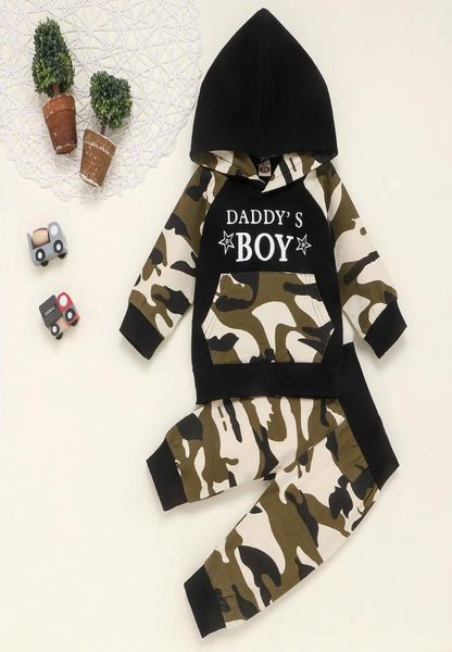 Yeni doğan bebek erkekler giyim kapüşonlu sweatshirt pantolon pamuklu rahat 2pcs kıyafetler kıyafet setleri boy5113954