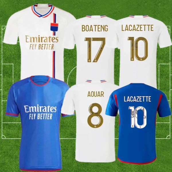 23/24 Lyon camisas de futebol 2023 Lyon Home futebol camisas infantis uniforme