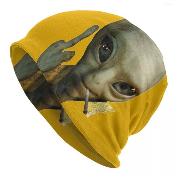 Berets Chapéu Alien Fashion Caps para Homens Mulheres Ripley Space Horror Movie Skullies Beanies Ski Cotton Bonnet Chapéus