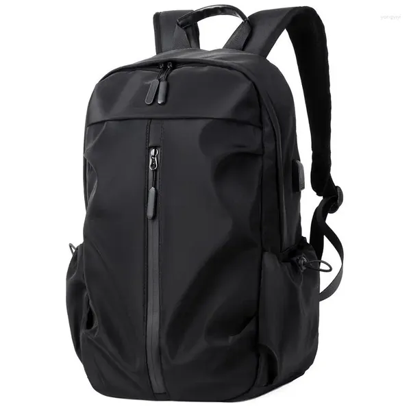 Mochila masculina e feminina de 14 polegadas bolsa de computador cor sólida lazer moda esportes ao ar livre nicho de viagem atacado