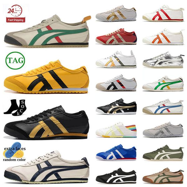 Designer Classic Tiger Mexico 66 Runner Outdoor-Schuhe für Männer Frauen Comfort Lazy OG Sneakers Schwarz Weiß Golden Silber Off Platform Dhgate Shoe Sports
