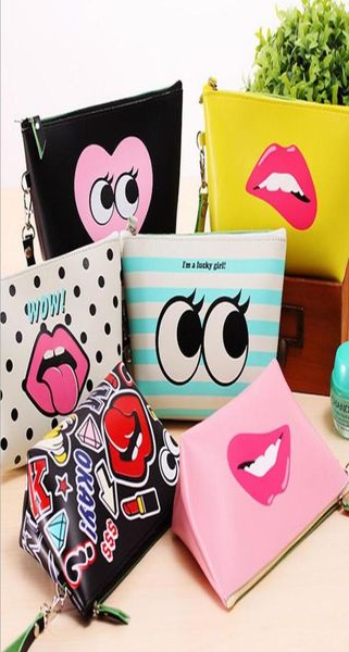 Kosmetiktasche in Lippenform, Kosmetiktasche mit 3D-Druck, hochwertige Make-up-Hüllen für die ganze Reise mit Reißverschlüssen, Geldbörsen 7283047