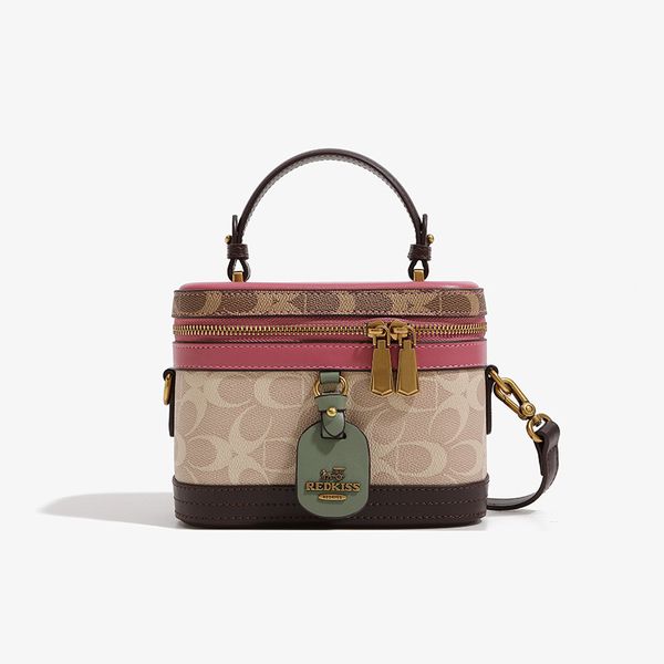 Bolsa de maquiagem portátil bolsa balde luxuosa bolsa feminina high-end e versátil bolsa de ombro crossbody