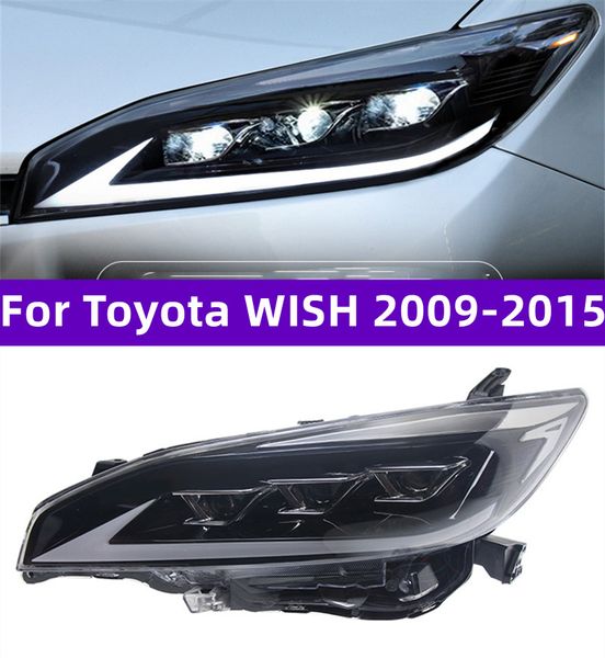 Car Styling Testa Della Lampada Per Toyota WISH 2009-20 15 Gruppo ottico LED Che Scorre Luce Indicatori di direzione