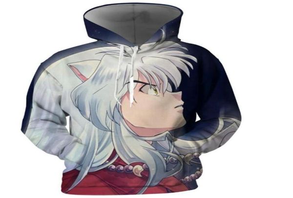 Inuyasha аниме толстовки с 3D принтом толстовки новый дизайн пуловеры с капюшоном японский мультфильм весна-осень тонкие пальто подарки для мальчиков96937217854863