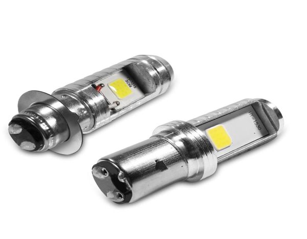 1 pçs h6 ba20d led luzes de nevoeiro farol da motocicleta h6m p15d led moto hilo feixe lâmpadas para moto scooter ciclomotor farol 12w whit5695584