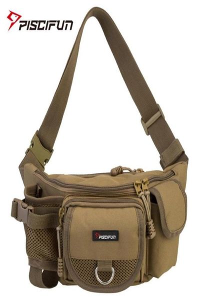 Piscifun Multifunzionale Outdoor Richiamo portatile Marsupio Messenger Pole Pacchetto Attrezzatura da pesca Borsa LJ2011249789821