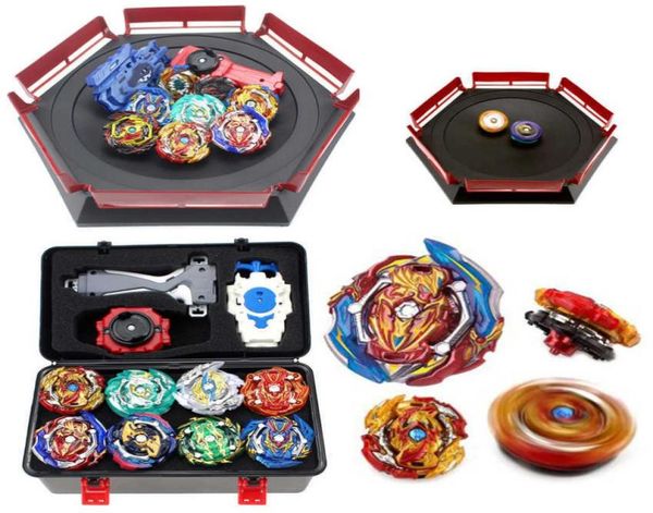 Novo conjunto toupie beyblade b149 b150 arena metal fusion avec lanceur bayblade beyblade explosão com lançador crianças bey lâminas x0522663402