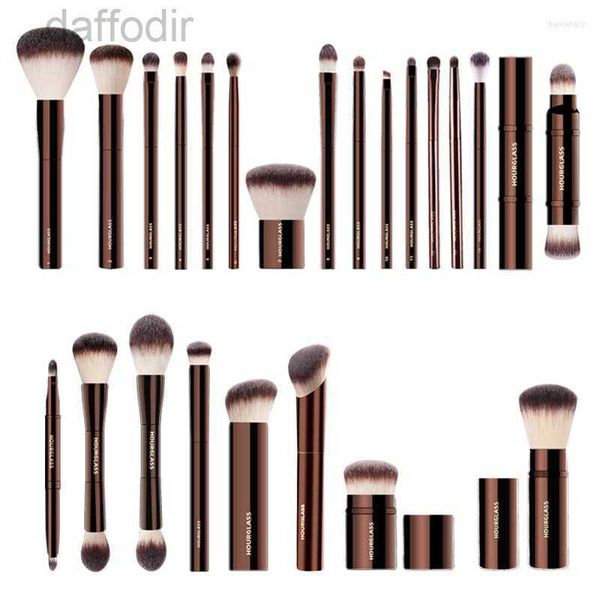 Make-up-Pinsel, Make-up-Pinsel, Sanduhr-Pinsel-Set, inklusive Puder, Foundation, Concealer, Lippenrouge, Bronzer, Lidschatten, Augenbrauen, Eyeliner, Highlight 240308