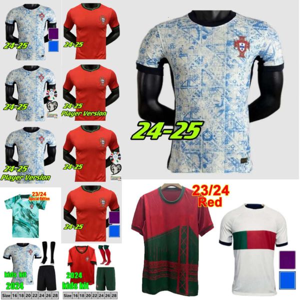 Os novos 25 portugueses Al Nassr FC Futebol RONALDO Jerseys JOAO FELIX RUBEN NEVES EURO CUP PORTUGIESER Portugal fc jersey 24 25Football Shirt Team Men Kids Kits