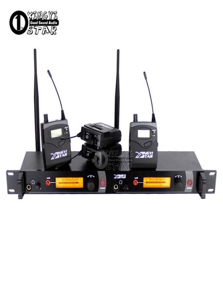 In Ear Monitor Wireless System Stage Professionelle Überwachung von vier Taschenempfängern mit einem kabellosen Sender im Kopfhörer4715770