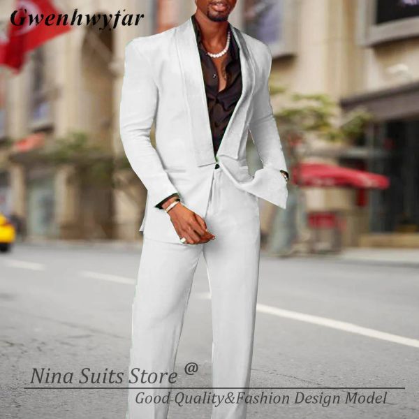 Abiti Gn Mix Color Suit 2023 Nuovo Bianco Bianco da uomo Bianco con pantaloni blazer Black Navy Buegundy Mint Costume Wear Homme Party