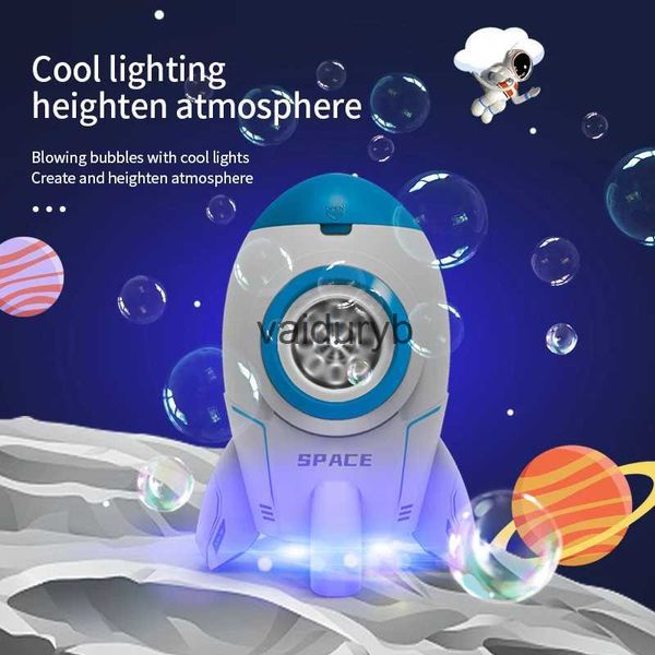 Giocattoli per baby da bagno divertimento acqua sfera per bolle elettriche con luci produttrice di bolla a forma di ventilatore astronauta estate festa per le feste per bambini giocattolo h240308