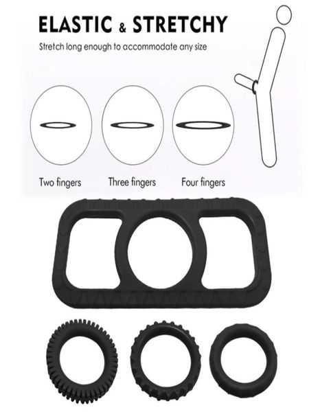 Шерстяная пряжа Кольцо для пениса Кольца для пениса Рукав для пениса Тренажер для пениса Задержка эякуляции Высокая эластичность Срок службы для взрослых Секс-игрушки для мужчин S2614383