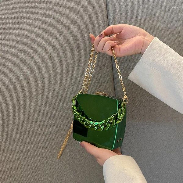Вечерние сумки, роскошный зеленый вечерний клатч для женщин, 2024, сумка через плечо для губной помады, дизайн, мини-кошельки и сумки