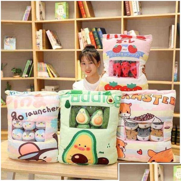 Plüschpuppen P Beautif A Pie Bag Puddingspielzeug Totoro Dinosaurier Kuscheln Gefüllte Weiche Tiere Kissen Für Ldren Kinder Mode Geschenke J22 D Dhisx