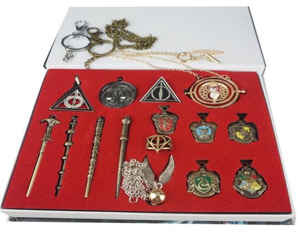 15 Stück Potter Zauberstab Ring-Halskette mit Zauberstab-Anhänger, Halloween-Geschenk, Zauberstab-Anhänger, Halskette, Schlüsselanhänger, Box284p2409907