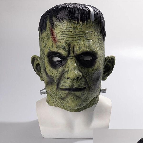 Maschere per feste Maschera di Frankenstein Diavolo Mostri Cosplay Zombie Mascarilla Male Maschere in lattice Mascara per il viso Costume di Halloween Prop Drop Dhde0