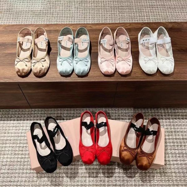 Clássico designer vestido sapatos primavera e outono 100% couro ballet apartamentos sapatos de dança moda feminina rosa sapato de barco plano sandália