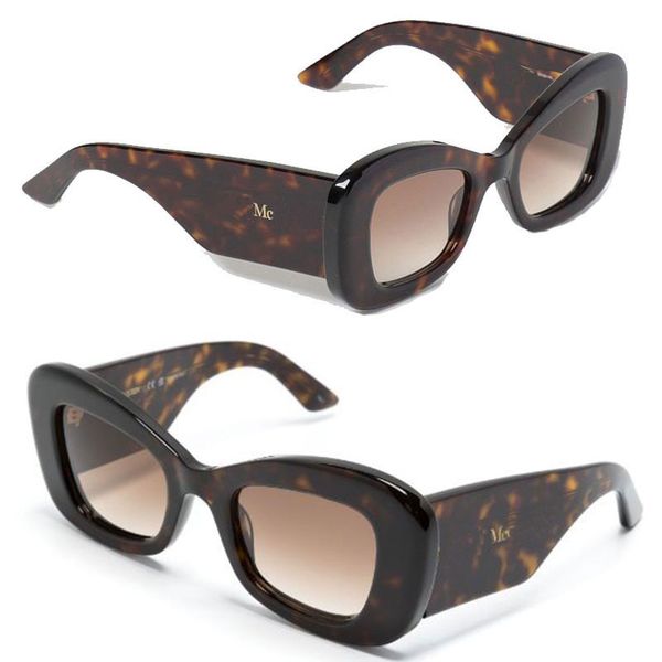 2024 Neue Freizeit-Sonnenbrillen AM0434SDamen-Acetat-Sonnenbrillen Hawksbill Bold Cat Eye Outdoor-Reise-Sonnenbrillen mit Box