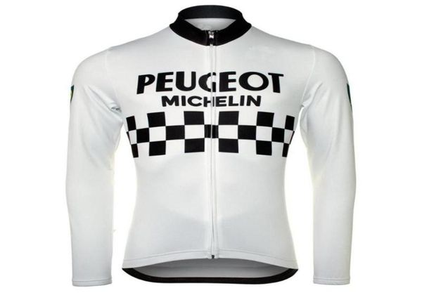 PEUGEOT 2 цвета ретро мужские зимние флисовые термовелосипедные майки с длинным рукавом одежда для гоночного велосипеда Maillot Ropa Ciclismo3687861