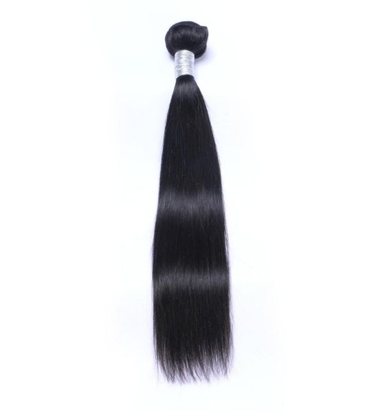 Brasileiro virgem cabelo humano em linha reta não processado remy cabelo tece tramas duplas 100g pacote 1 pacote pode ser tingido branqueado 6624236