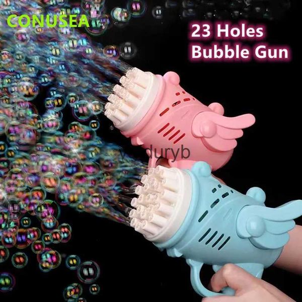 Kum Oyun Su Eğlenceli Bebek Banyo Oyuncakları Çocuk Roket Bubble Gun Blower 29/23 Delik Şeker Yaz Sabun Oyuncak H240411