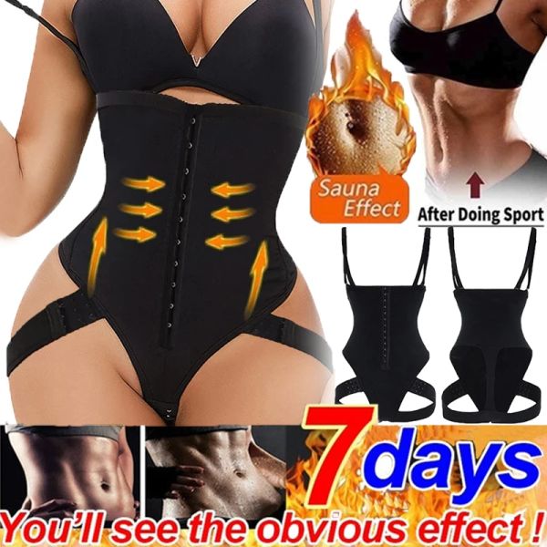 Capris Damenmanschette Bauch Trainer Schlampenhose Heben Taillentrainer Butt Heben Offenes Büsten Bauch Steuergürtel Shapewear Bodysuit Korsett