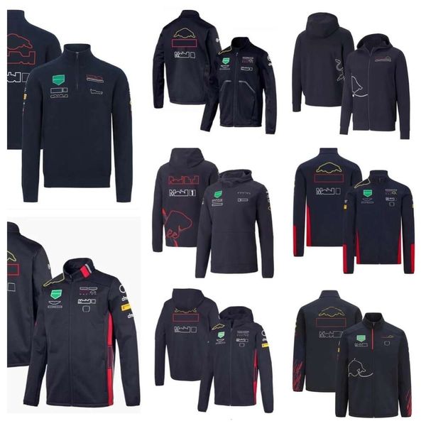 F1-Formel-1-Hoodie-Autojacke mit der gleichen Individualisierung, Auto-Logo, vollgestickte Jacken, Retro-Motorradjacken im College-Stil, zv