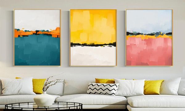 Abstrakte bunte Landschaft Leinwand Malerei Wand Kunst Bilder für Wohnzimmer Schlafzimmer Eingang dekorative Bild9834518