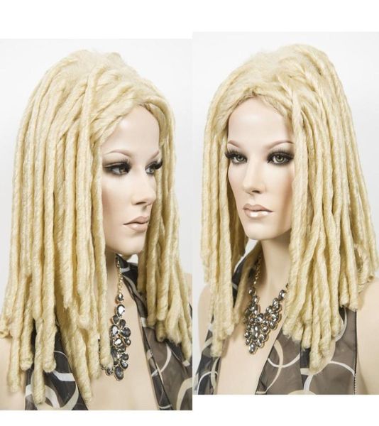 Dreadlocks moda africana peruca longa tecer fechaduras cabelo cosplay traje loira wiggtgtgt wig3356186
