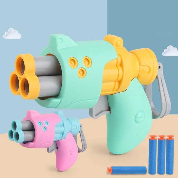 Silah Oyuncakları Kids Gun Toy Fam Silah Yumuşak Mermi Oyuncak Başlatıcı Çocuk Açık Mekan Zararsız Atış Sport 240307
