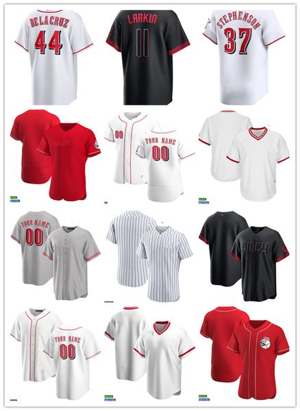 Camisa de beisebol Johnny Bench Pete Rose Ken Griffey Barry Larkin Tejay Antone Graham Ashcraft Fernando Cruz Alexis Diaz Buck Agricultor Ian Gibaut Hunter Greene Sam Moll