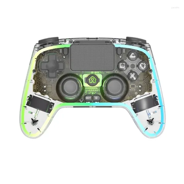 Spielcontroller RGB Transparent Case 2.4G Wireless Bluetooth-kompatibler Controller Gamepad Joystick für Switches PC Drop