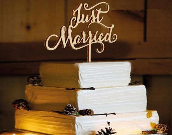 Feis Yeni Varış Romantik Sadece Evli Biz Mutlu Yıllar Mektubu Eklenmiş Kart Kek Topper Düğün Dekorasyon Kek Aksesuar8424077