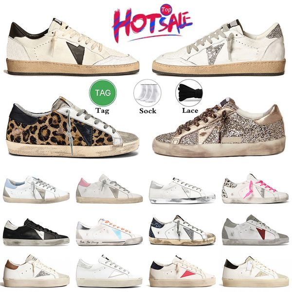 Designer Golden Goode Sneakers Donna Uomo Scarpe eleganti Paillettes Snow Leopard Nero Bianco Argento Do-old Vera pelle Sporca Uomo Donna Superstar Scarpe con plateau di lusso