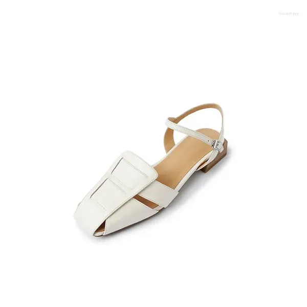 Sandali da donna in primavera ed estate in vera pelle con punta quadrata alta 2 cm Slingback Pikolinos appartamenti scarpe basse da donna ufficio