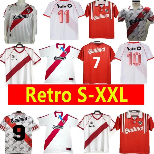 1987 1995 1996 1997 River Plate Retro-Fußballtrikots 86 87 95 96 97 98 04 06 Caniggia Gallego Alzamendi Norberto Alonso Vintage-Fußballtrikot 2000 2001