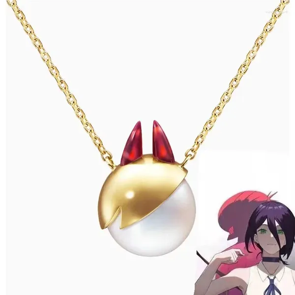 Anhänger Halsketten Anime Chainsaw Pochita X TASKI Joint Series Overlord Halskette Perle versilbert Weihnachtsornament