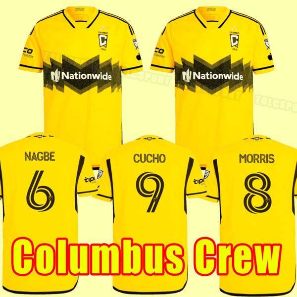 24 25 Футбольные майки Columbus Crew HOME желтый 2024 2025 Джонатан Нагбе Зардес Зеларайан футбольные майки лучшие фанаты версия игрока топ Таиланд