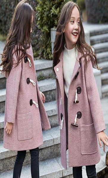 Rosa crianças primavera inverno para crianças menina casual casaco com capuz outerwear adolescente grosso outwear jaquetas de alta qualidade3149441