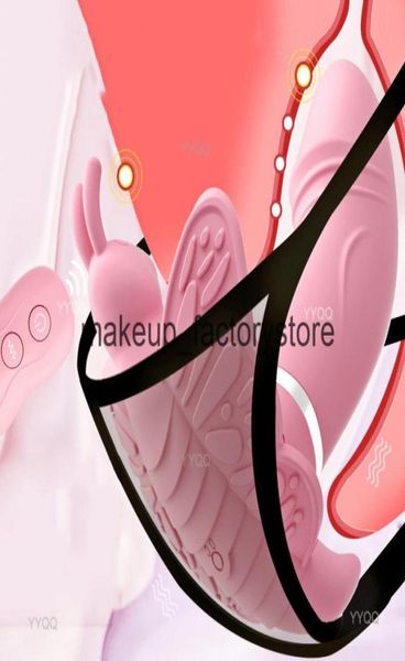 Massaggio telecomando senza fili indossabile tipo farfalla vibratore dildo GSpot stimolatore del clitoride giocattolo del sesso masturbazione femminile vagina A1592299