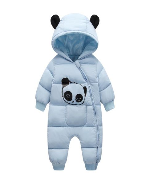 Olevid Kış Bebek Snowsuit Karikatür Panda Kalın Sıcak Yenidoğan Bebek Kız Tulum Toddler Snow Suit Bebek Erkek Boy Aracıları Tulum Y200917236846