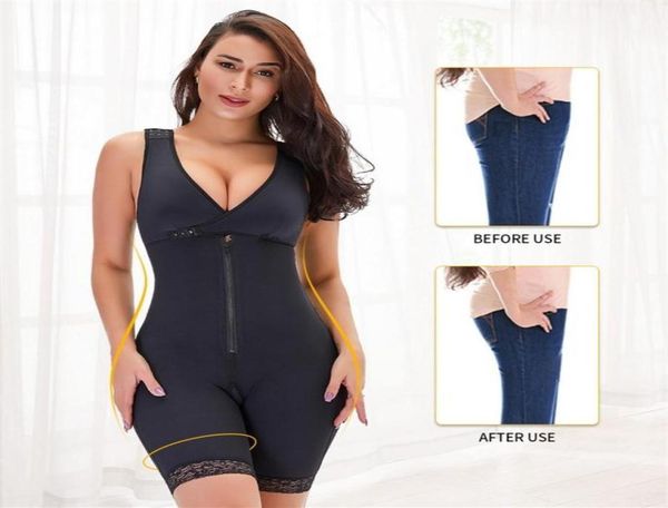 Nuove donne Butt Lifter Intimo completo Bodyshapers Cintura con clip Zip Body Vest Plus Size Alta compressione Controllo della pancia Forma del corpo9776290