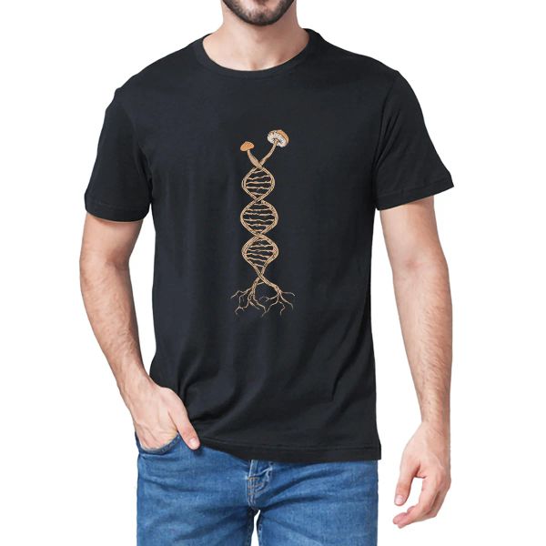 T-Shirt Unisex 100 % Pick Mushrooms is in My Dna Shroom Mycology Fungi Foraging Herren Neuheit übergroßes T-Shirt Damen Casual Streetwear