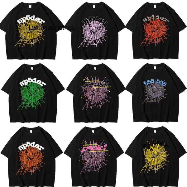 Homens camisetas Designer Sp5der Hoodie Young Thug T-shirt Moda Hip Hop Mens e Mulheres Hoodie de Alta Qualidade Impresso Aranha Pó Pulôver 555555 Europeu